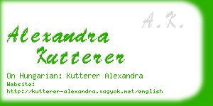 alexandra kutterer business card